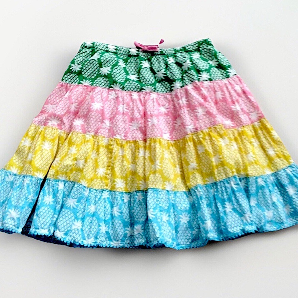 Mini Boden Multicolor Tiered Skirt - Green, Pink, Yellow, Blue